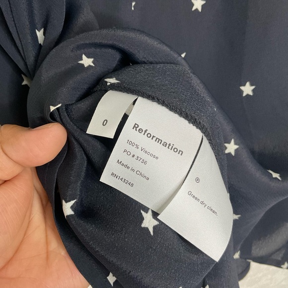 Reformation Lindsey Satellite Mini Dress Size 0 - Picture 7 of 7